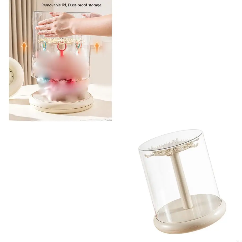 

Compact Rotating Showcase Cabinet For Collectibles Scratch Resistant Panels Storage Stand For Exhibitions