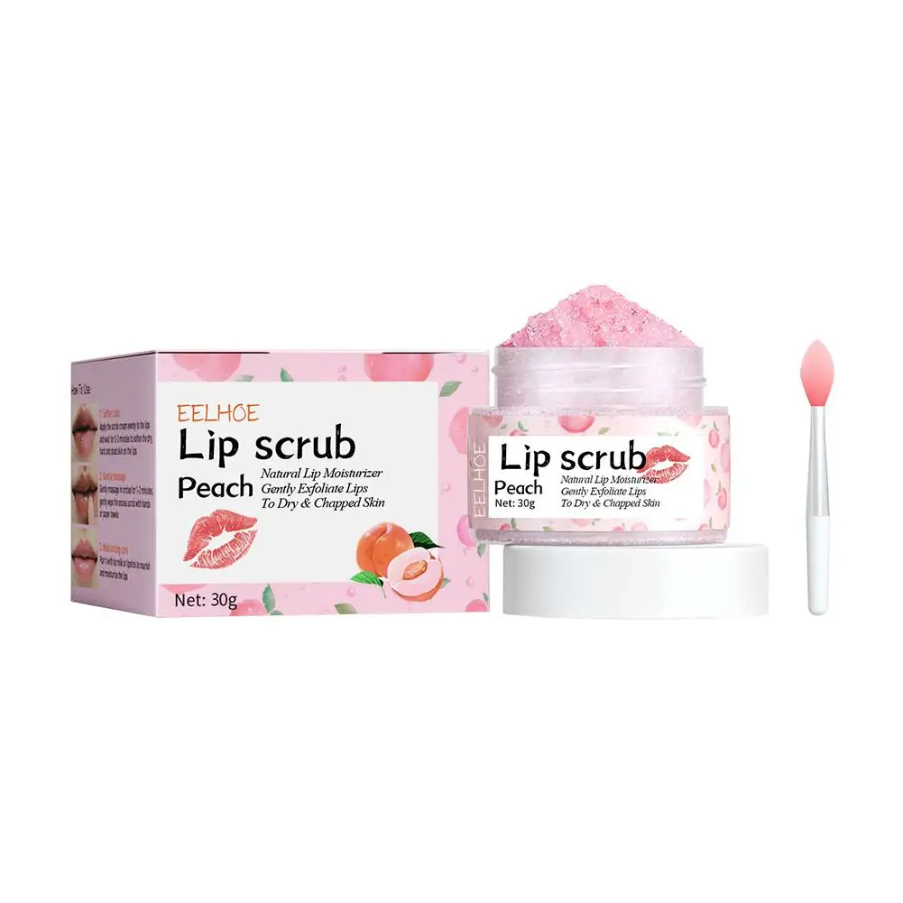 Scrub bibir, Eksfoliasi pencerah garis bibir pudar Anti perawatan mati menghilangkan kekeringan Makeup perawatan kulit melembabkan S0h1