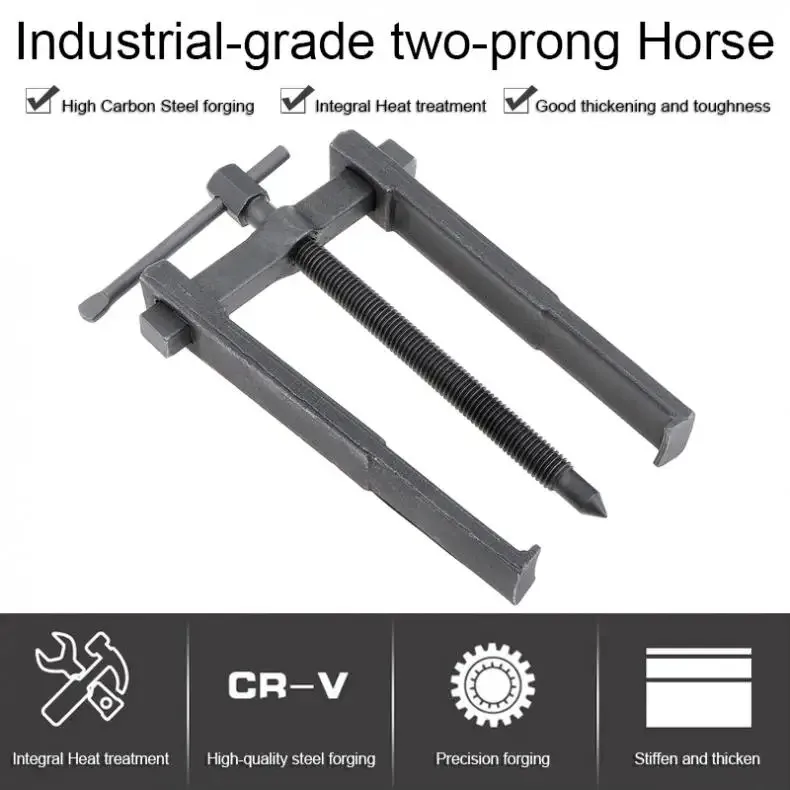 8 inch Heavy-Duty Self-Locking 2-Jaw Puller - Mini Crossbeam Bearing Extractor for Multi-Size Bearing Removal