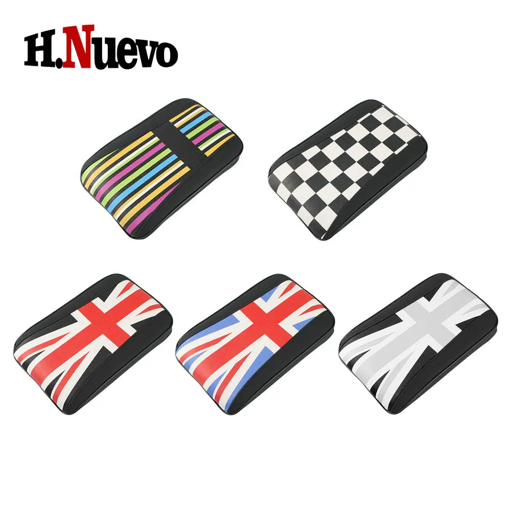 Car Leather For Mini Cooper F54 F55 F56 F60 Auto Hand Rest Pad Central Armrest Storage Box Cover Protective Mat Accessories