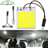 2Pcs LED T10 DC 12v SMD3528 RED White 48Smd Cob Led Panel Auto Interior Reading Map Lamp Bulb Light Dome Festoon 3Adapter Lamps