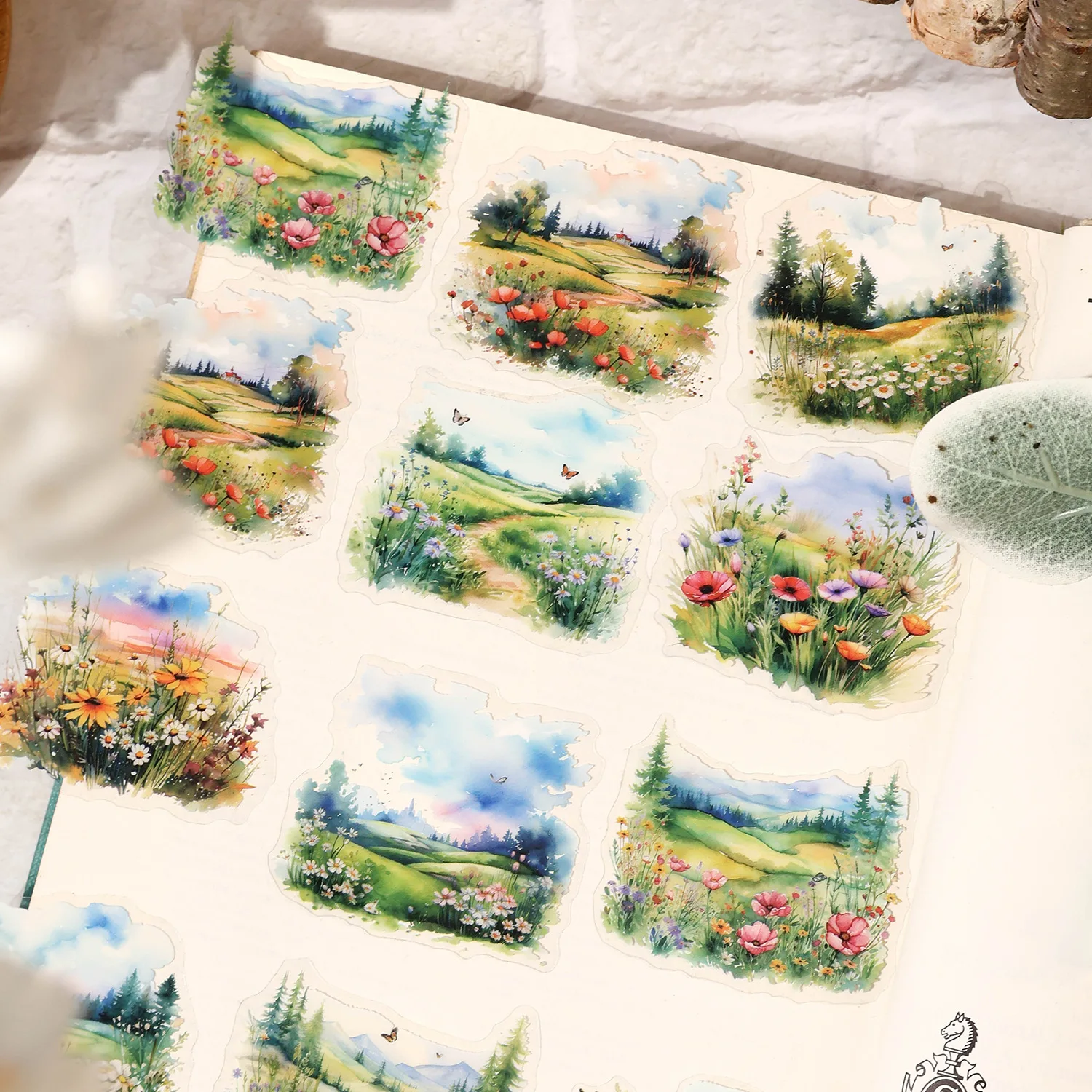 20sets/1lot Kawaii Stationery Stickers wind in the open field and mountain air Decorative Mobile Stickers Scrapbooking