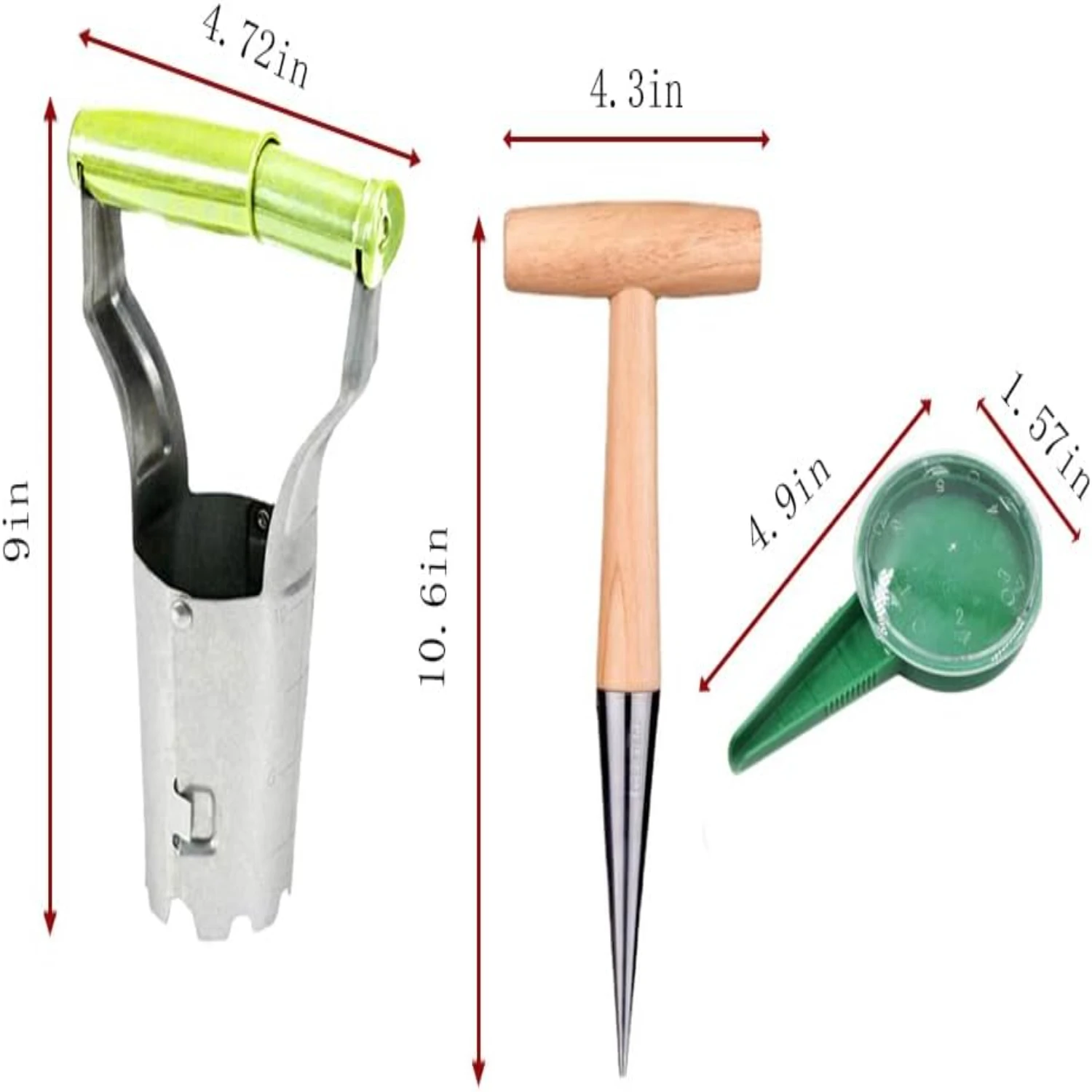 Ergonomic Stainless Steel Hand Bulb Planter Tool - Plant Tulips, Daffodils, Dahlias - Garden Punch Dibbler
