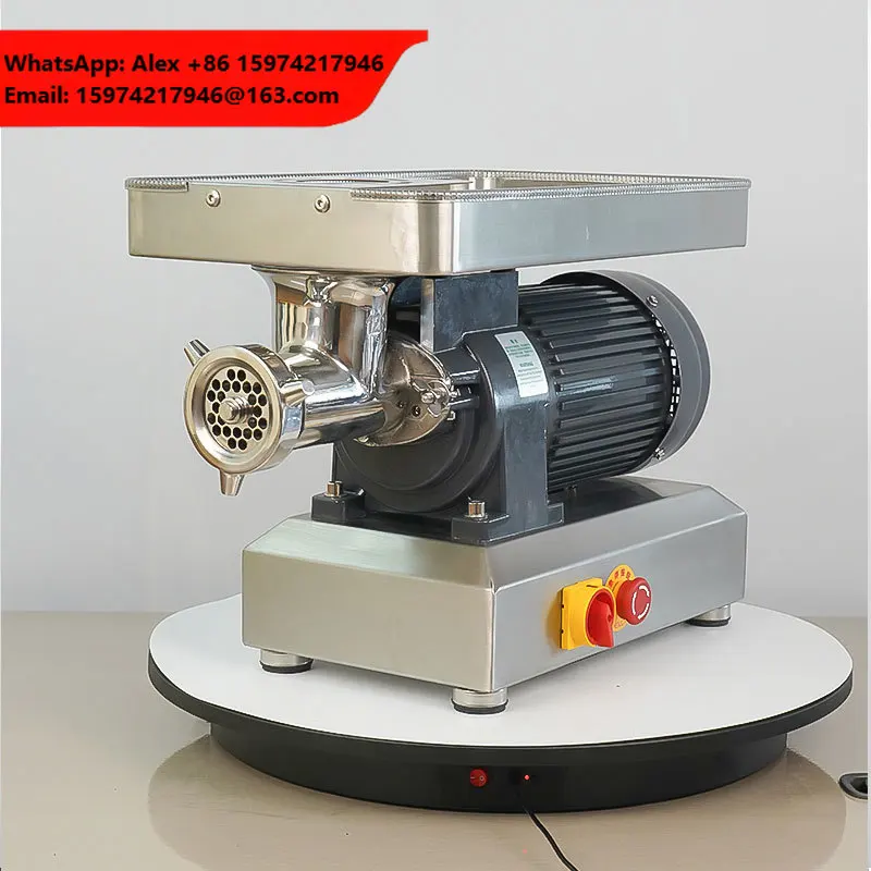 Electric Stainless Steel Motor Meat Grinder Slicer Mincer 150kg/h Capacity Multi-Plug Home Restaurant Kitchen 220V New Condition