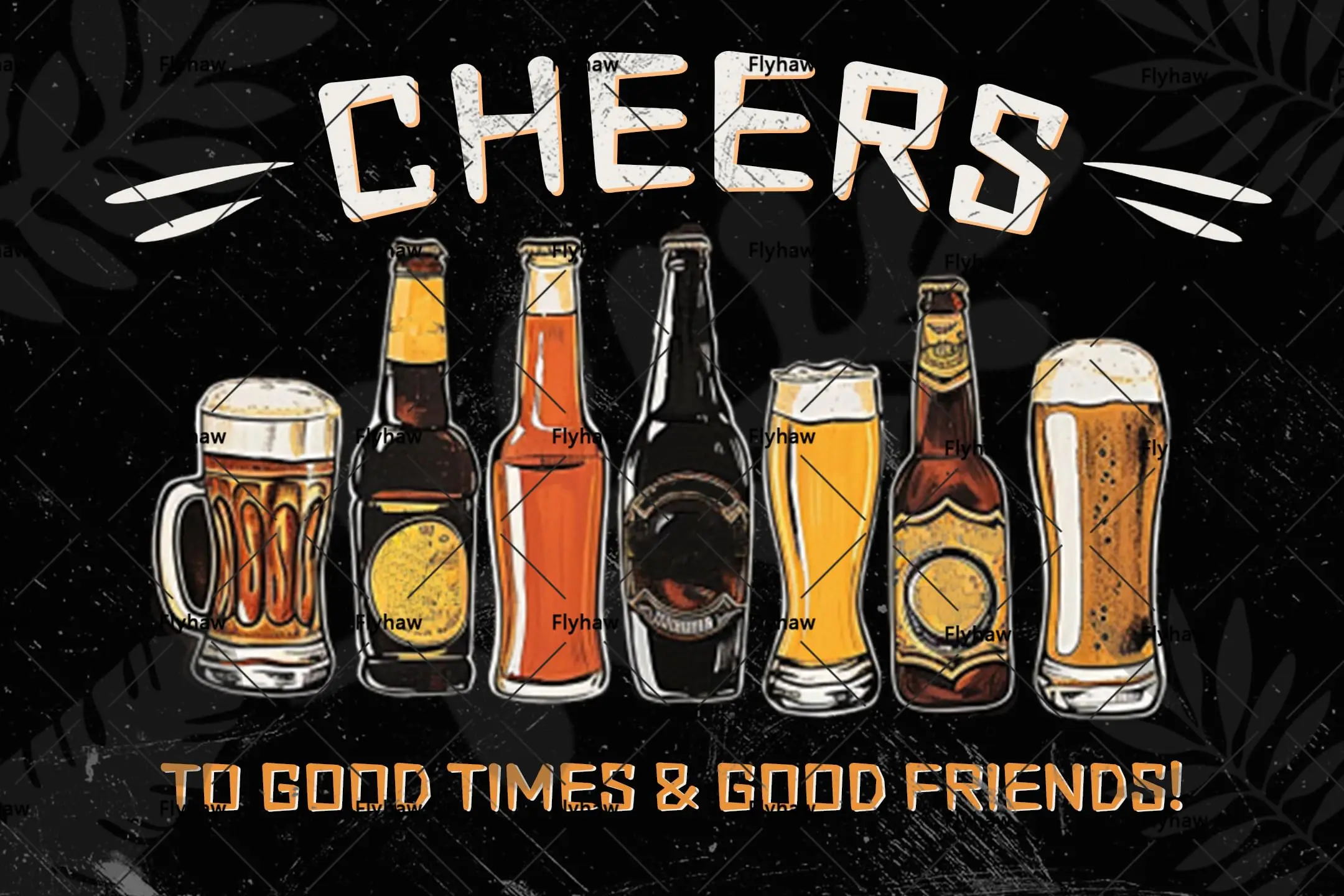 TO GOOD TIMES GOOD FRIENDS Cheers Metal Tin Sign Bar Sign Beer Tin Sign Man Cave Wall Decor Bar 8x12 Inches