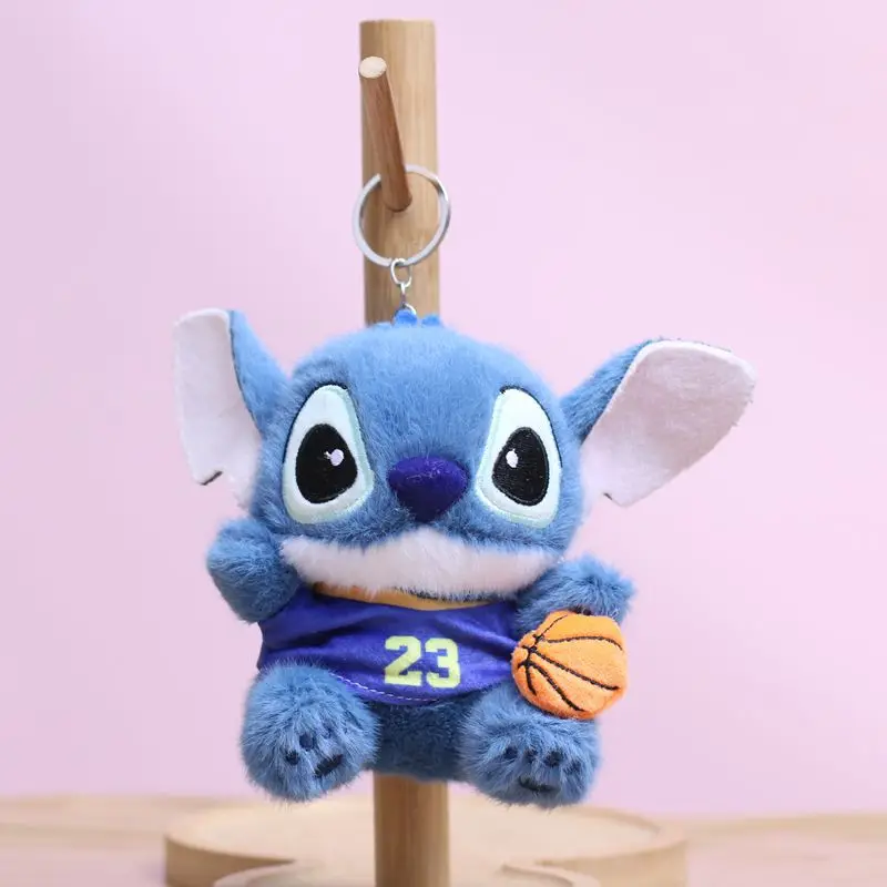 Stitch Plush Doll Keychain Cute Cartoon Anime Lilo & Stitch Soccer Babe Ornaments Kawaii Backpack Charm Holiday Gifts