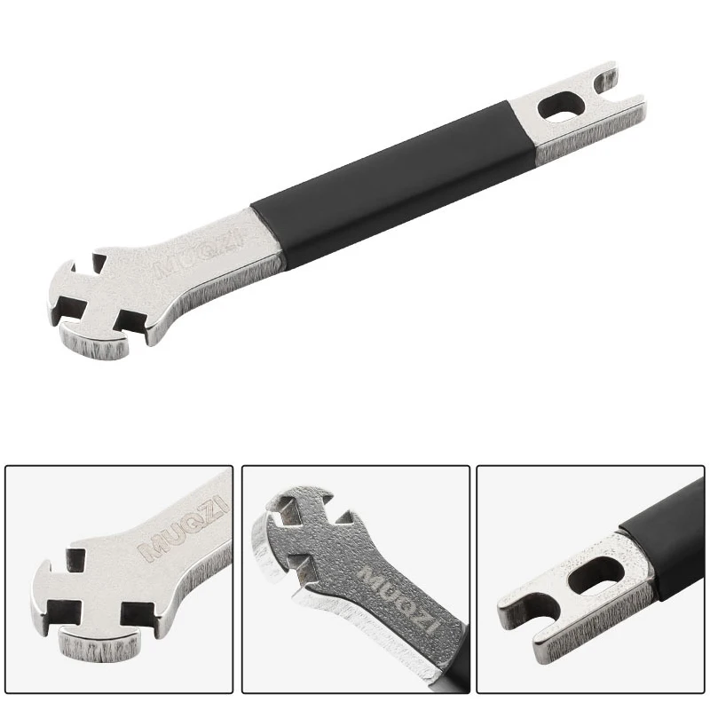 Stainless Steel Triple Bicycle Spoke Wrench For 3.3 3.4 3.5MM Spoke Nipples Repair Remover Bike Wheels Spoke Tension Adjust Tool