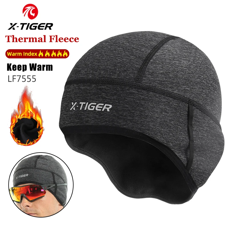 X-TIGER Cycling Cap Windproof Keep Warm Winter Ski Hats Outdoor Sport Running Fishing Skiing Riding Fleece Fabric Men Women Caps