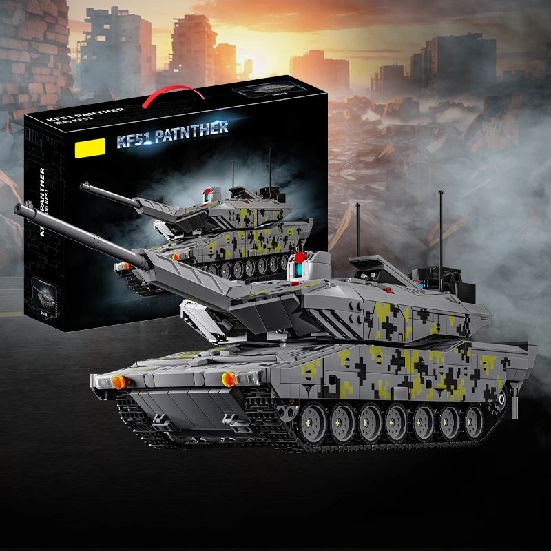 T-14 Main Battle Tank Building Blocks Children Toys WW2 Armored Cars MOC Bricks KF51 Military Panzer Model Adult Kids Gifts NEW