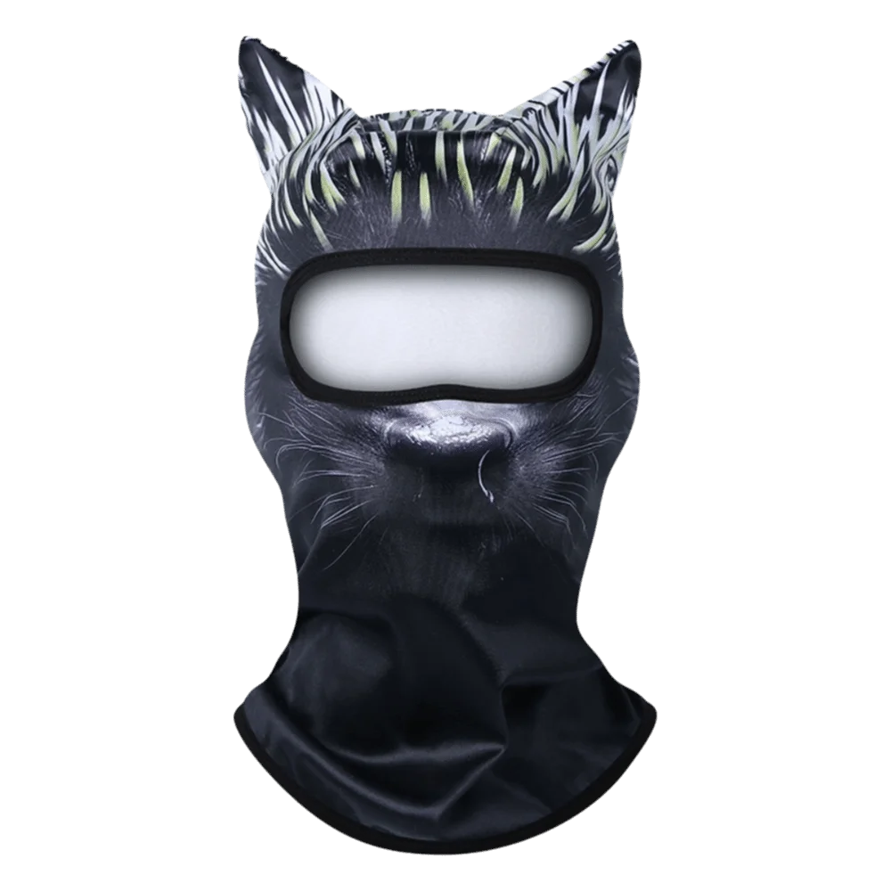 Eye-Catching 3D Printing Balaclava Soft Stretch Breathable Fabric Full Face Hood Cute Animal Full Face Animal Face Covering Ski