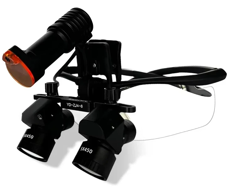 

4X 5X 6X Dentals Binoculars Magnifyings Loupes 5W Surgerys Medicals Headlamp Lithium Battery 300-600mm/Dentals head light