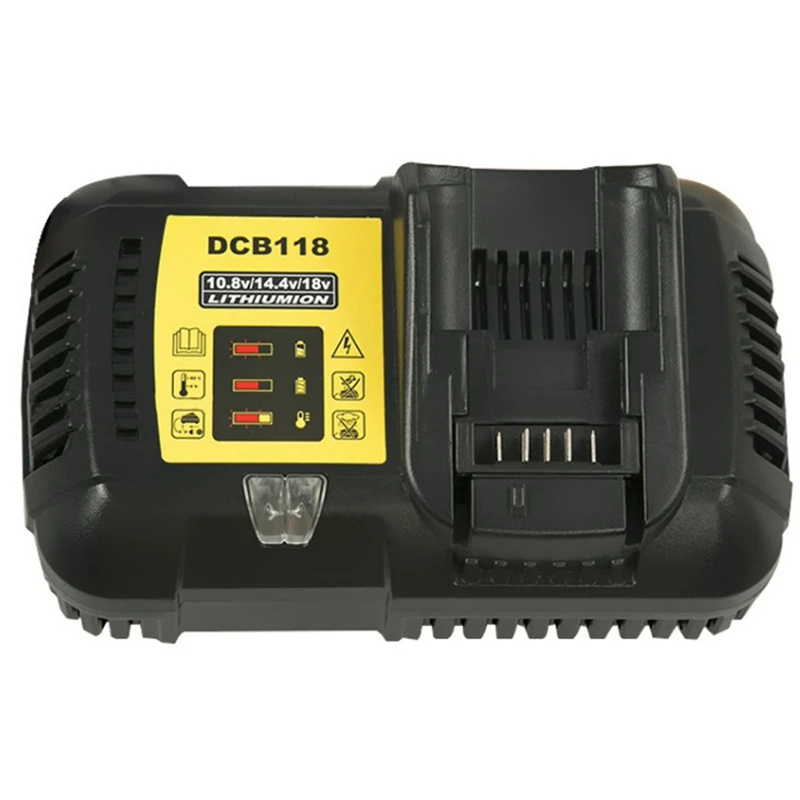 DCB118 Battery Charger For Dewalt Battery 10.8V 14.4V 18V 20V DCB200 DCB101 DCB115 DCB107 DCB105 DCB140 &DCB112 US Plug