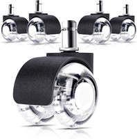 5PCS Office Chair Wheels for Parquet Wheels for Office Chair Universal Mute Wheel Office Chair Caster Silent and Safe