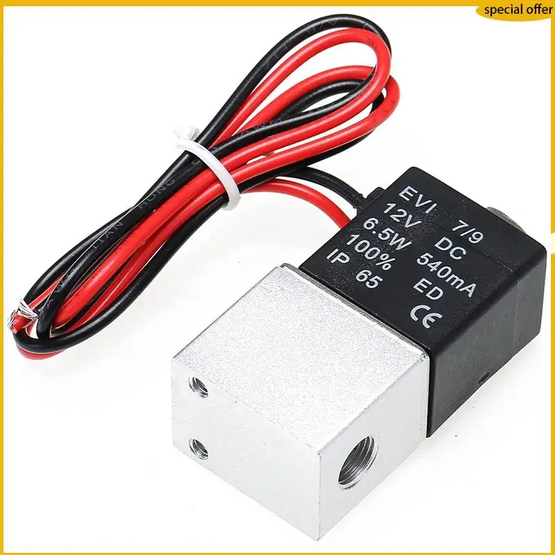 

A50I 1 шт. 1/4 дюйма NPT 2 хода нормально закрытый клапан 12 В пневматический алюминиевый электрический электромагнитный воздушный клапан