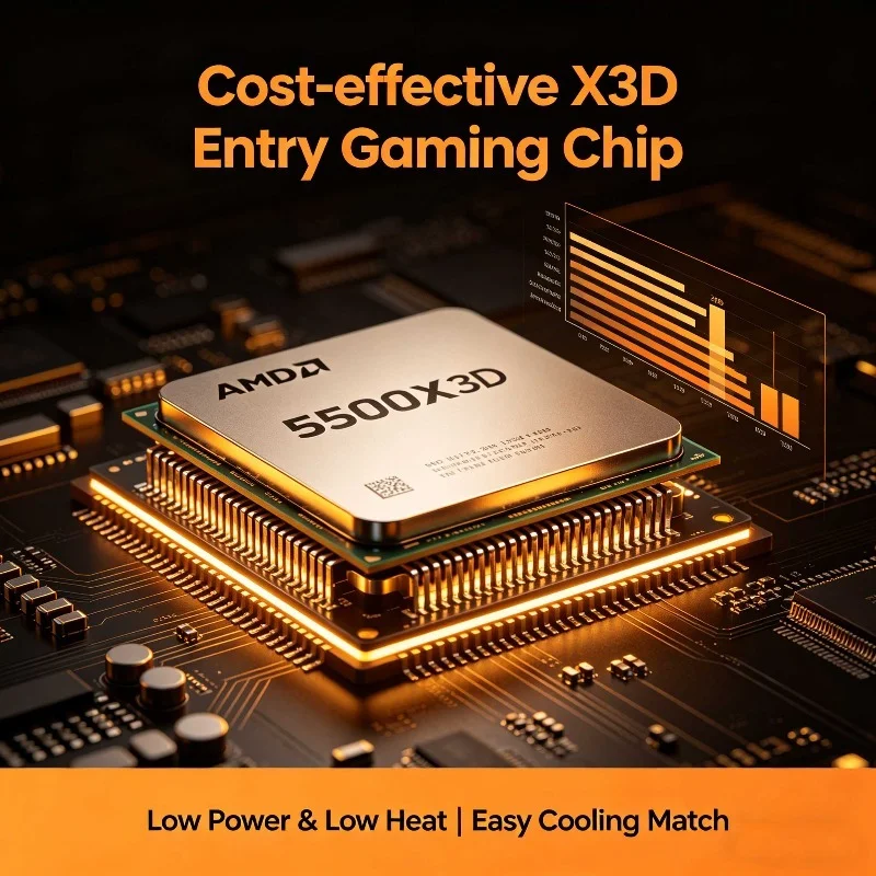 AMD Ryzen 5 5500X3D 6 Core 12 Thread 3D V-Cache 96MB L3 Cache 4.0