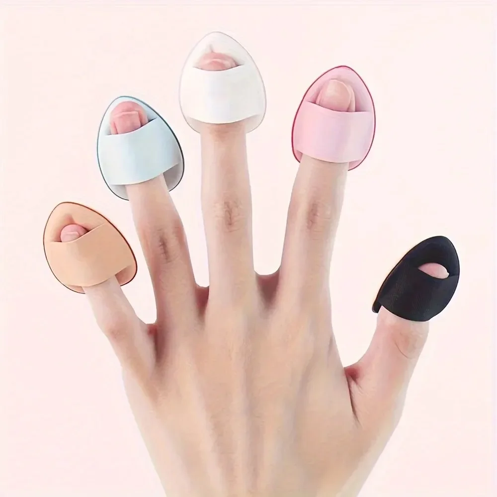 Pouf de maquillage pour les doigts, Version épaisse haut de gamme, adapté au maquillage de Base et à la fixation du maquillage, Portable et pratique, 12/35 pièces