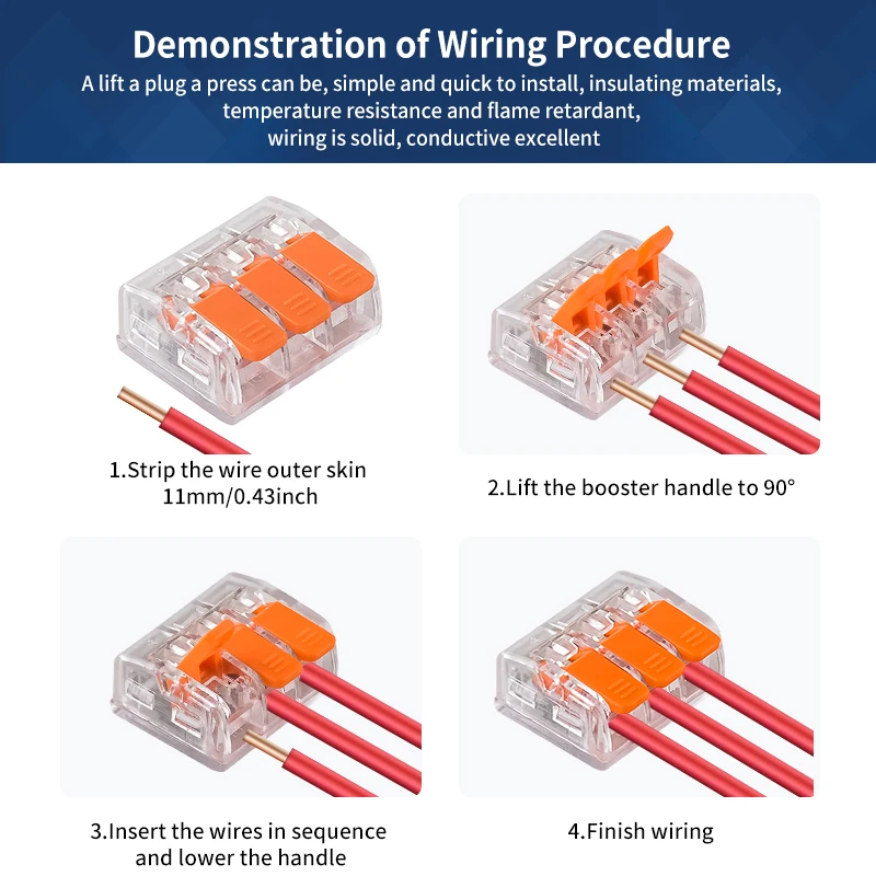 10/20/30pcs Mini Quick Lever Wire Connector Electrical Splicing Compact 1 in Multiple out Terminal Blocks Wide Capacity 0.2-4mm²