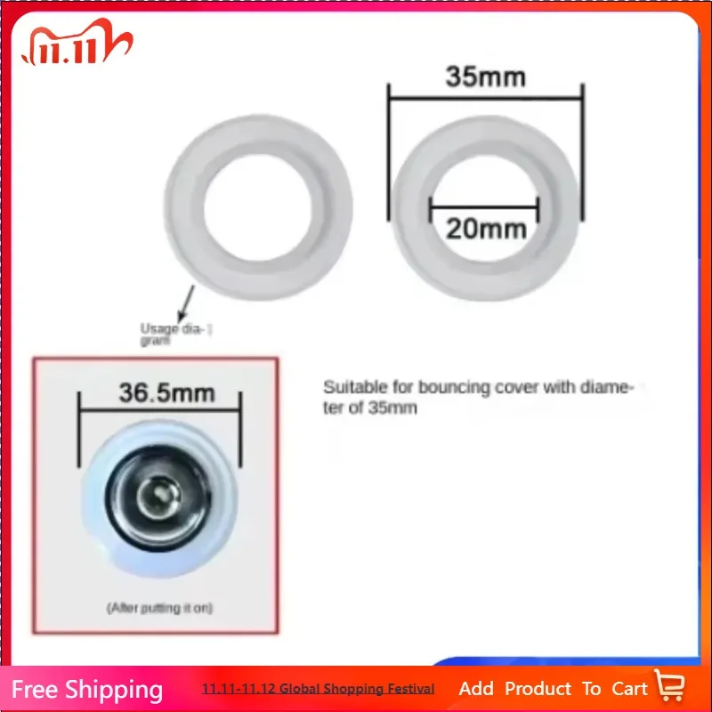 3PCS Bathroom Basin Drain Ring Silicone Ring Gasket Replacement Bathtub Sink Pop Up Plug Cap Washer Seal Basin Plugs
