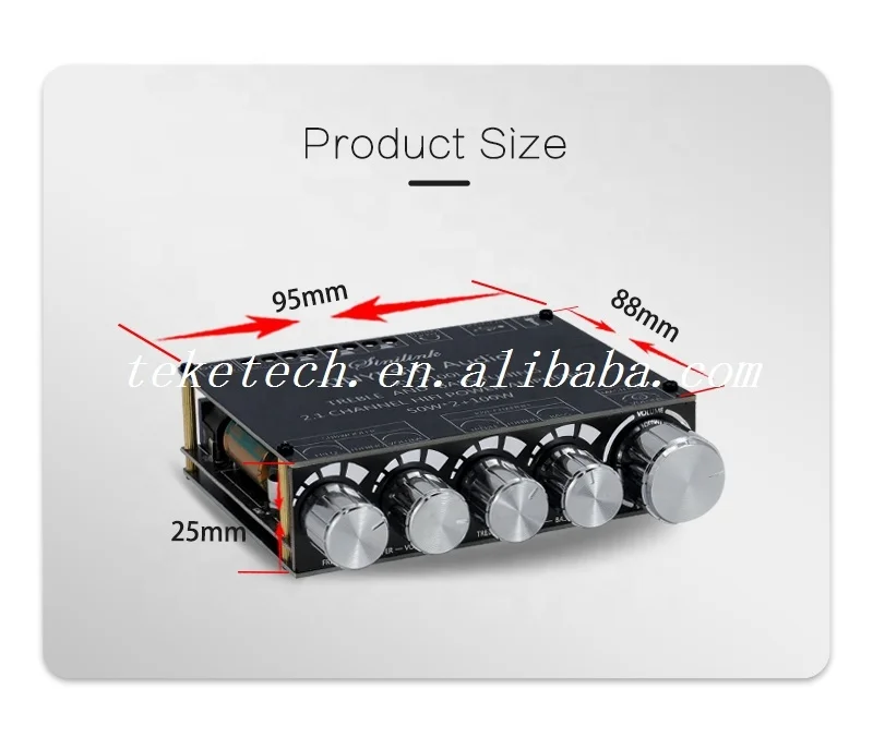 2.1 channel blue tooth 5.0 digital power amplifier board 2*50W+100W super subwoofer audio amplifier power module