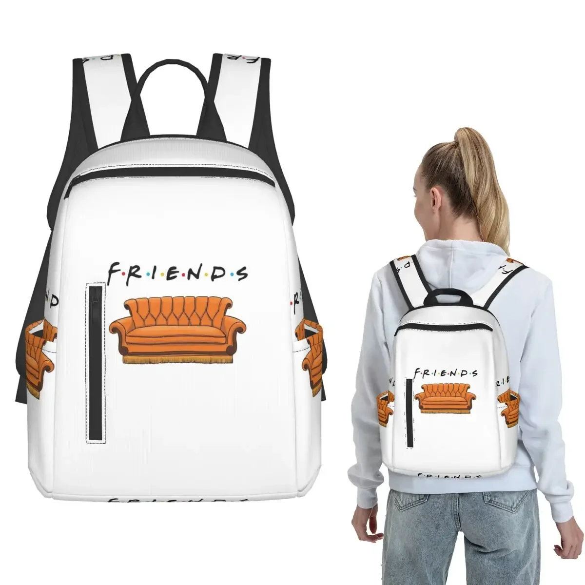 Friend TV Show Backpack Daypack Boys Girls BookBag School Bag Shoulder Bags for Men Women