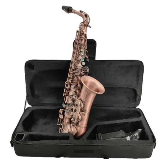 Red Brass Imitate Classical Antique Style Alto Saxophone Professional Instrument With case Bag