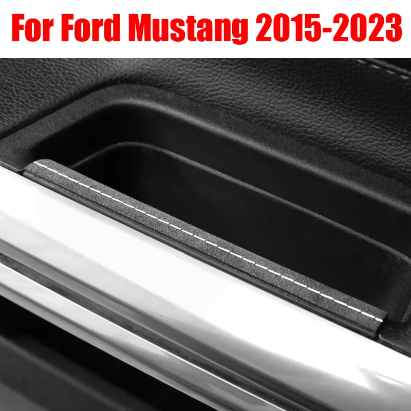 

Для Ford Mustang 2023 2022 2021 2020 2019 2018 2017 2016 2015, плюшевый материал, дверной подлокотник, декоративная наклейка