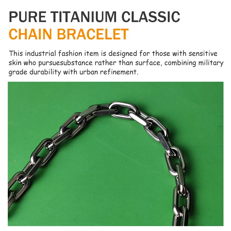 8mm Titanium Bracelet for Men, OT Clasp, Hip Hop Style, Cool Bold Jewelry, Trendy Gift, Colorfast Durable