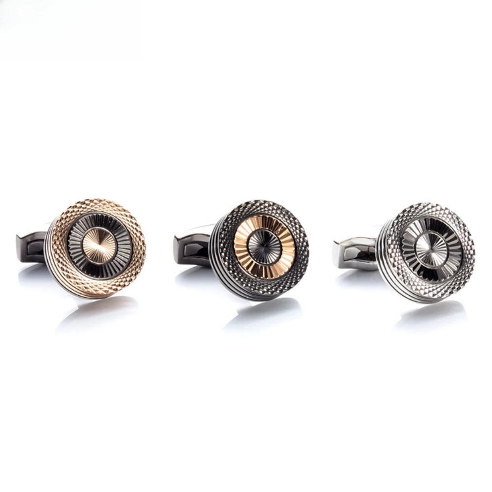 Make Old Metal Turbine Cufflinks Exquisite Turbo Gear Men's Cufflinks Business Attire Suits Wedding Accessories Decoration Gifts