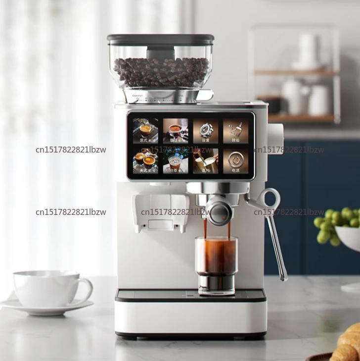 Grinding integrated hot and cold double extract semi-automatic Italian-American home office small coffee machine