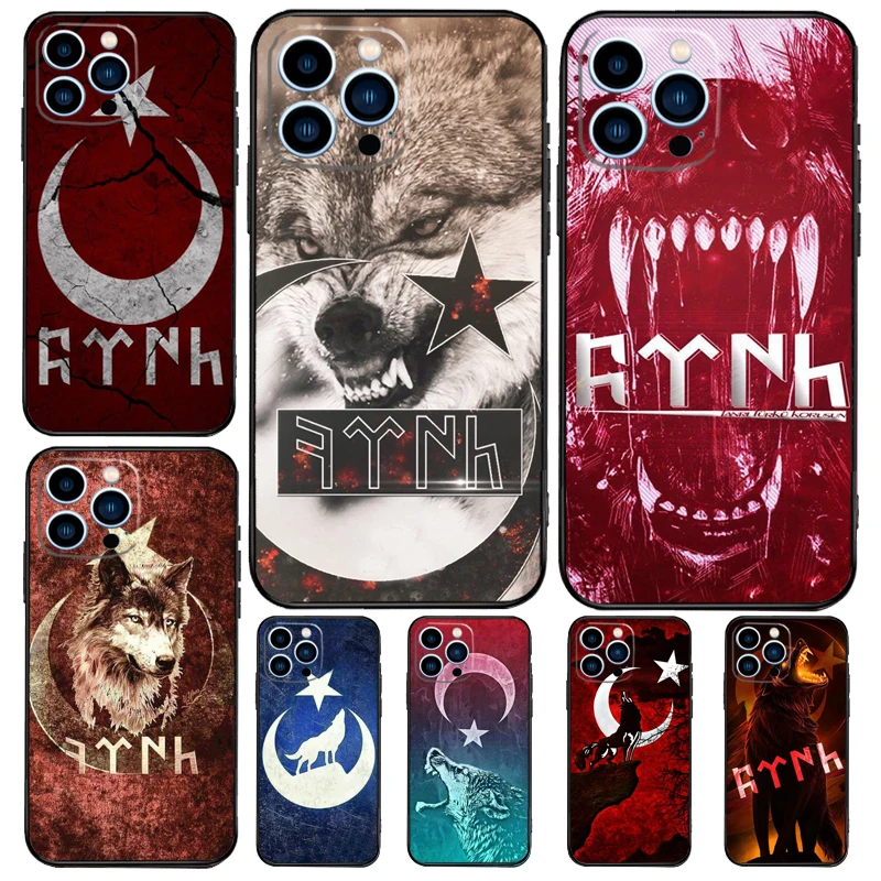 Turkey Turkish Flag Wolf Case For Samsung Galaxy M55 M35 M15 M56 M36 M16 M06 M31 M13 M33 M53 M12 M32 M52 M14 M34 M54