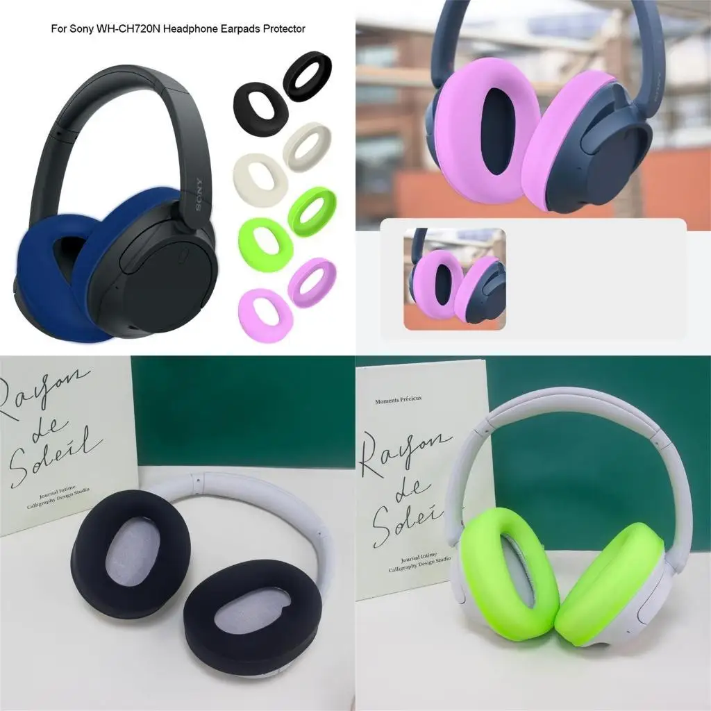 

652F Protective Silicone Earphone Earcups Cover Protector Caps for WHCH720N Keep Your Headphones Clean and Scratch