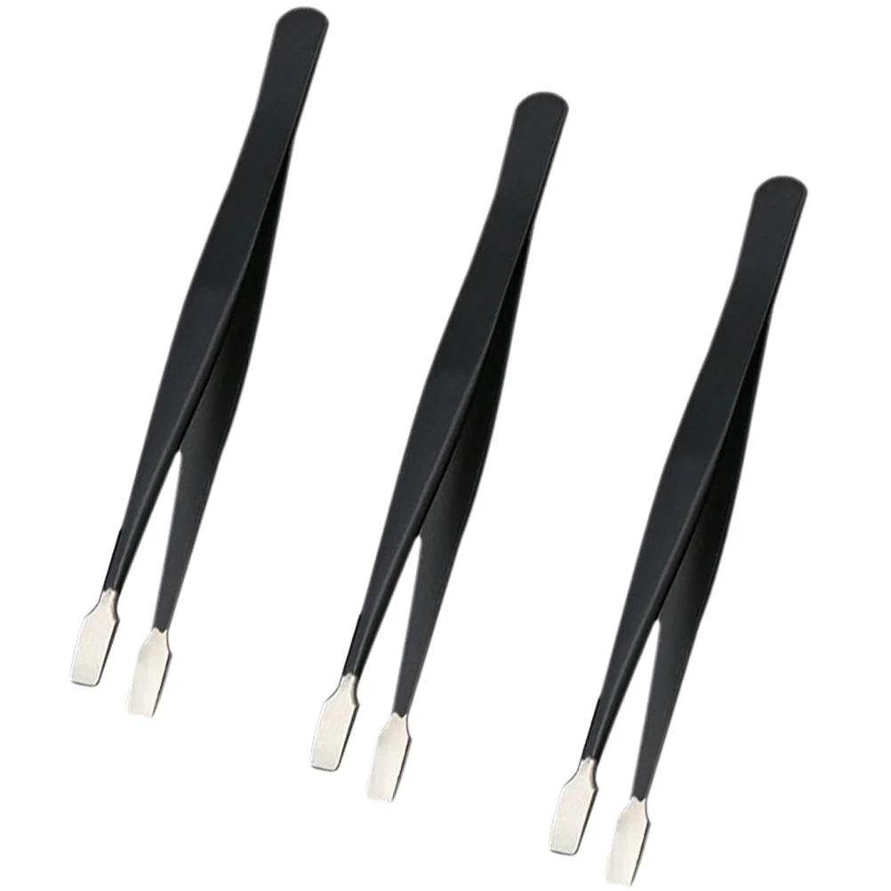 3Pcs Stamp Tweezers Stainless Steel False Eyelash Applicator Tools Jewelry Crafting and Beads Handling Eyelashes Applicator