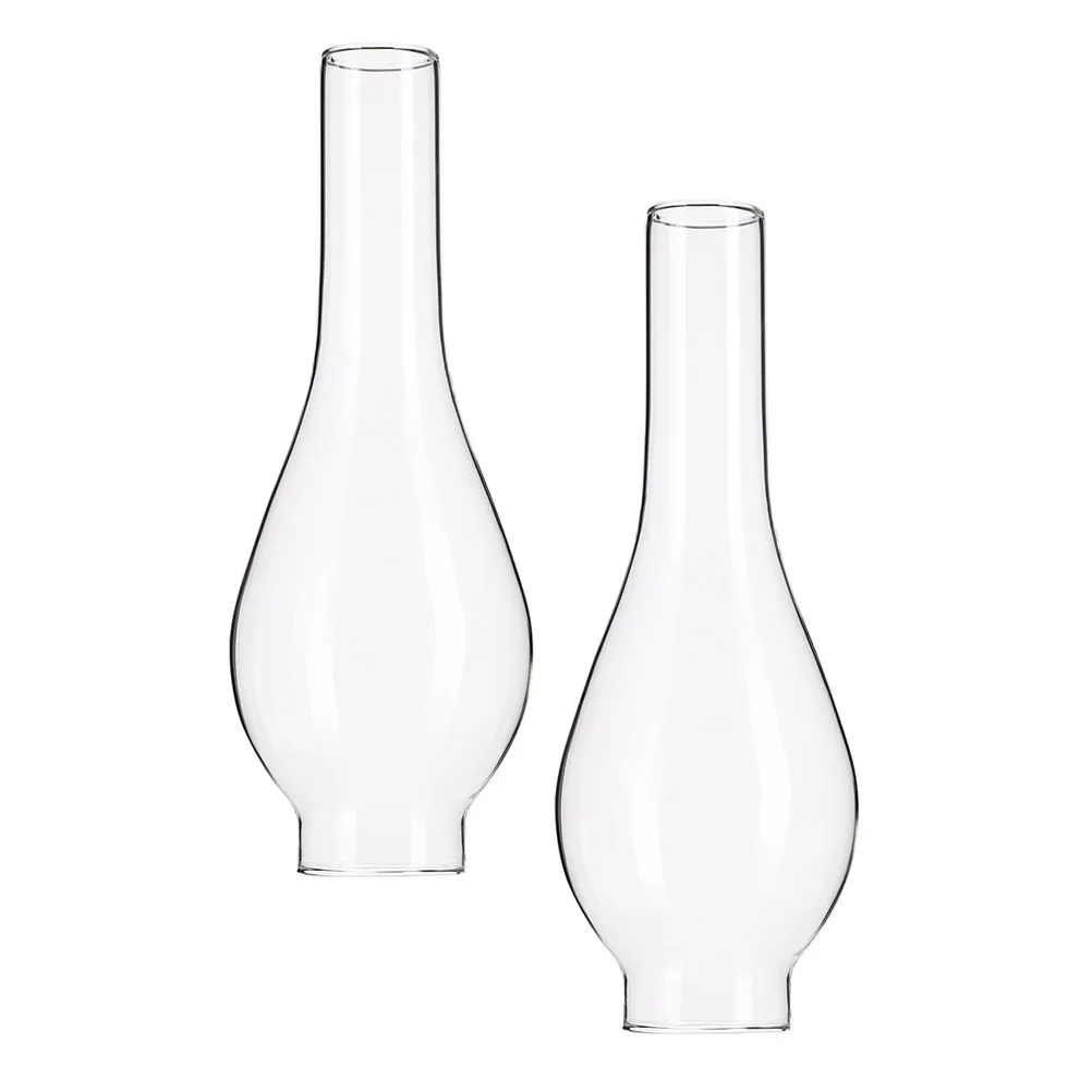 

2Pcs Clear Glass Oil Lamp Chimney Vintage Lampshade Replacement Cover for Lamps Lamp Repair Parts Lanterns Covers