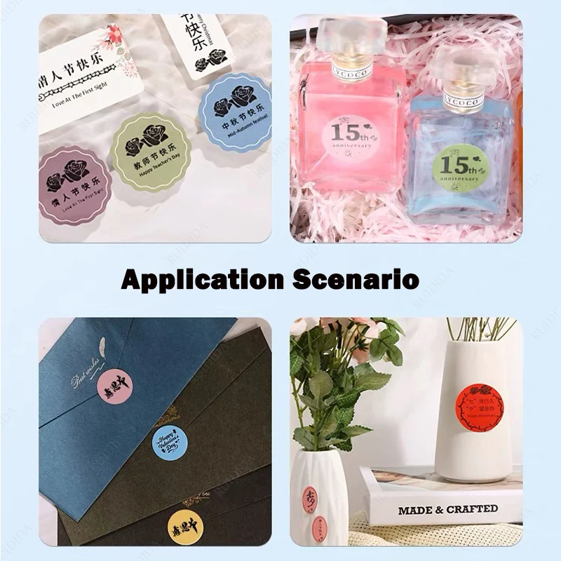 NIIMBOT B1/B21/B31/B4/B203/B3S Thermal Circular Sticker Certificate Food Date Sealing Sticker Flavor Self-adhesive Label Paper