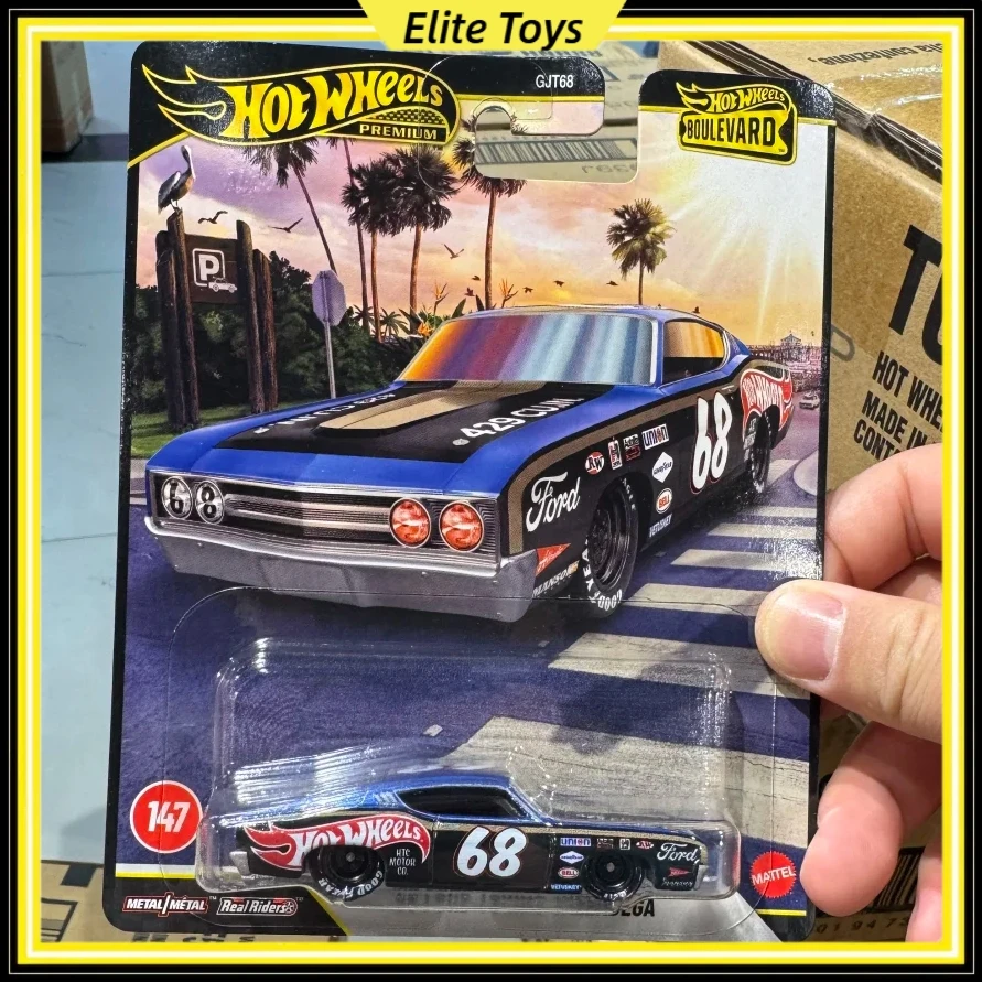 

Hot Wheels Premium New Boulevard 1:64 Diecast Car Model '69 FORD TORINO TALLADEGA Mattel Collectible Vehicle Toy Kids Gift