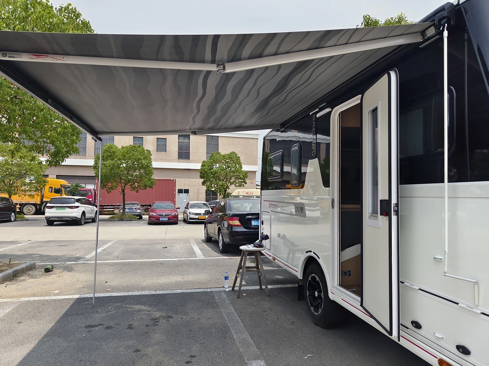 الراقية RV التخييم في الهواء الطلق المظلة خيمة سقف السيارة الجانب خيمة المظلة مقاومة الرياح والمطر #4