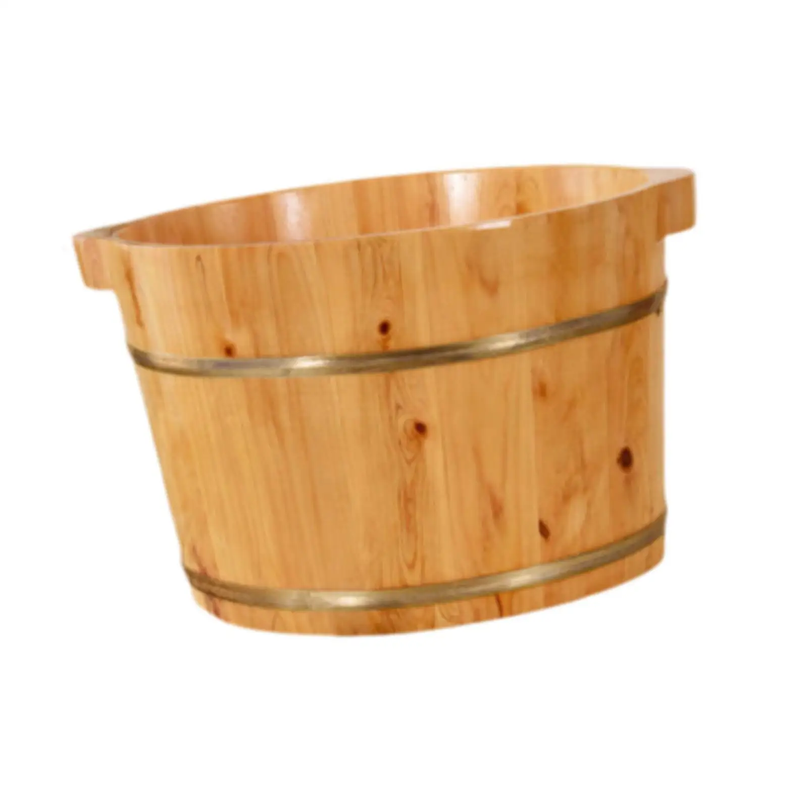 Wood Foot Bath Tub Large Capacity Practical Foot Bath Barrel Footbath Basin Foot Washing Bucket for Bathroom Foot SPA Women Men - view 2