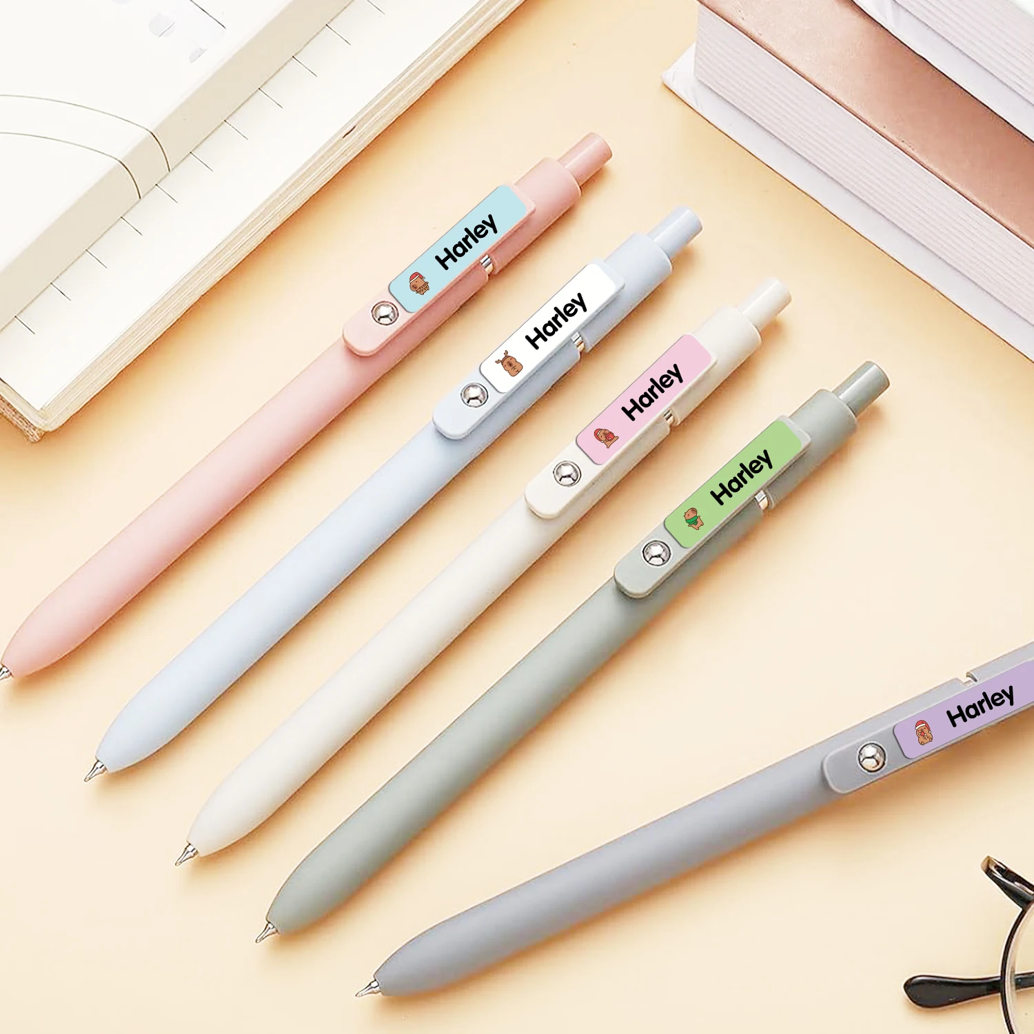 Custom Waterproof Name Christmas Animal Labels For Kids Personalized Stickers For Pencil Water Bottles Backpacks School Supplies