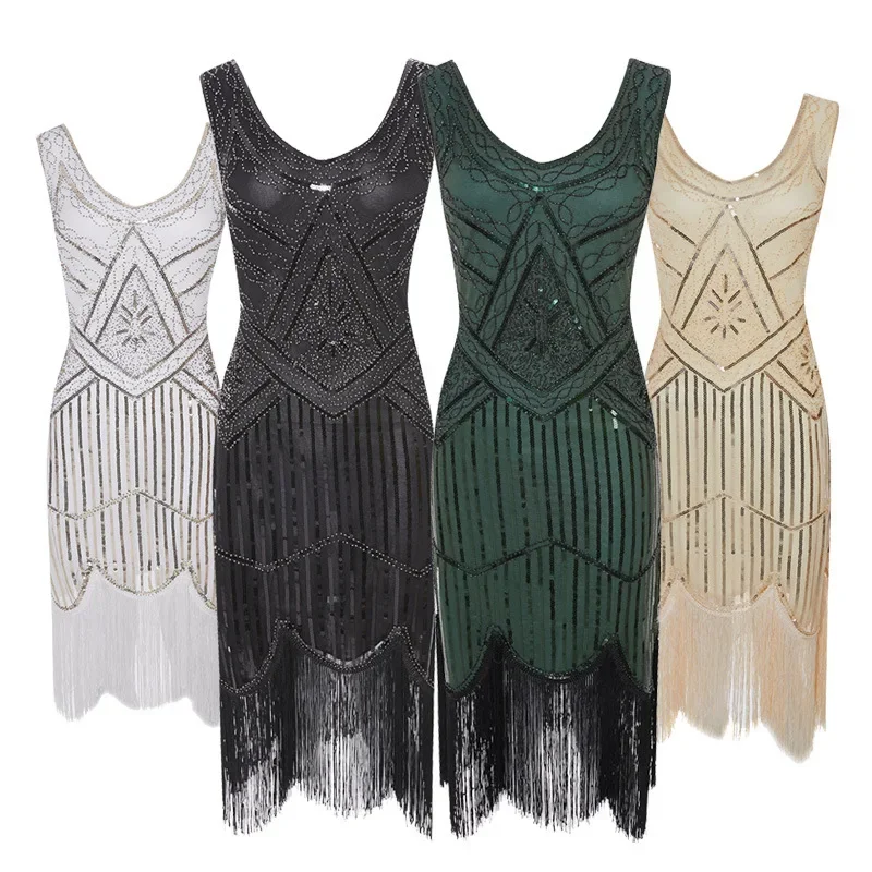 1 pcs/lot women sexy tassel latin dance sequin dress fringe costumes