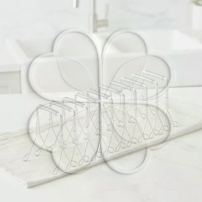 5/10Pcs Stainless Steel Cabbage Vegetable Clamp Non-slip Food Gripper for Home Food Making Frying Cooking