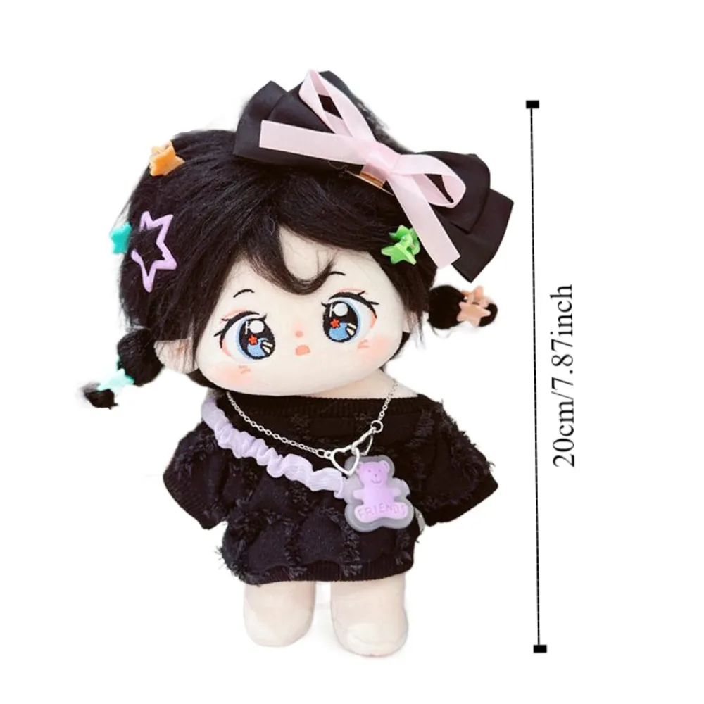 Hoodie Cotton Doll Clothes Bear Bag with Necklace Plush Doll Clothes Dopamine T-shirt No Attribute Doll Clothes 20cm Cotton Doll