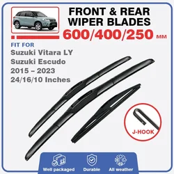 For Suzuki Vitara LY 4 MK4 Suzuki Escudo 2015 - 2023 Front Rear Wiper Blades Windshield Windscreen Window Accessories 2019 2017