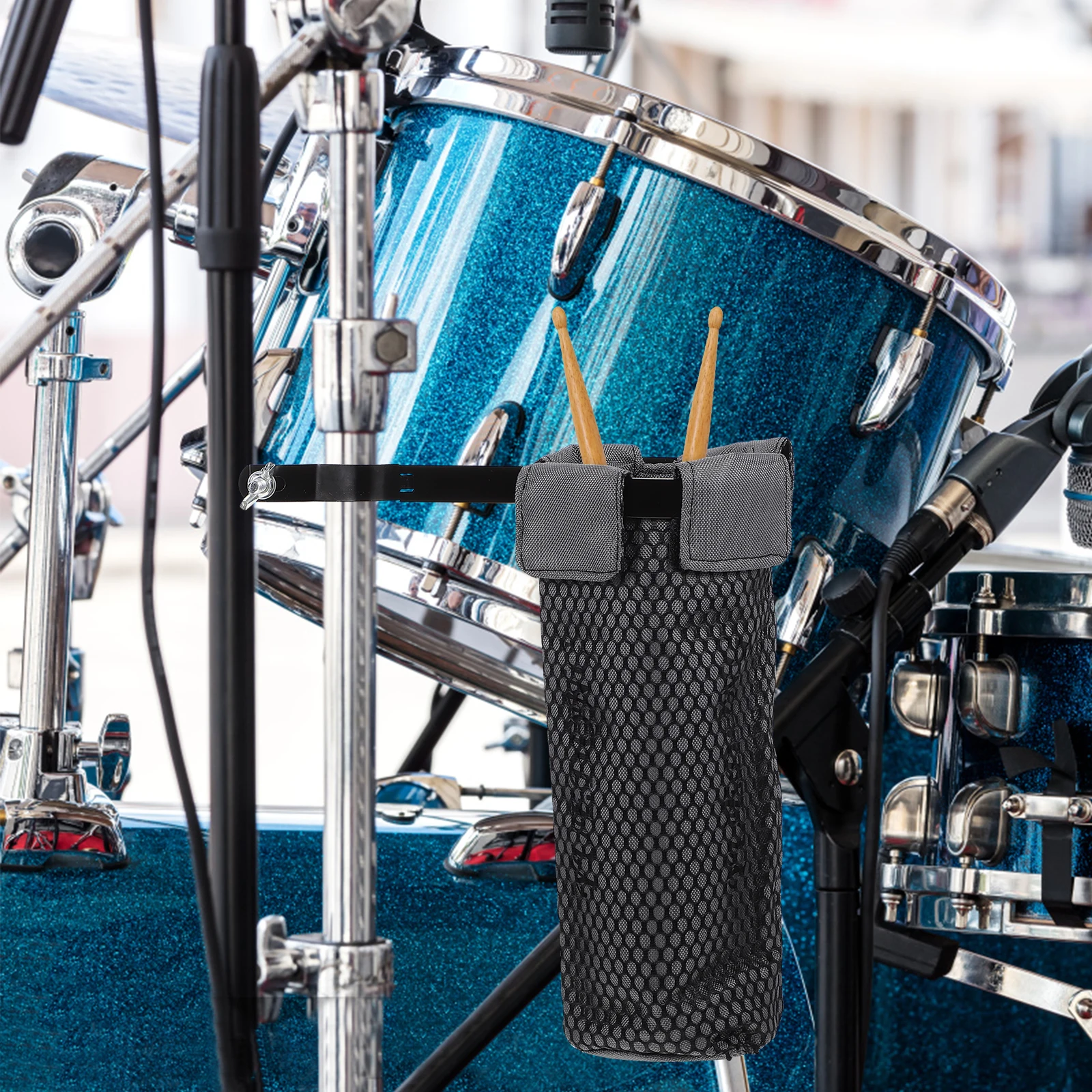 

Drumstick Bag Oxford Cloth Metal Frame Lightweight Durable Storage Pouch for Drum Accessories Stylish Percussion Gear
