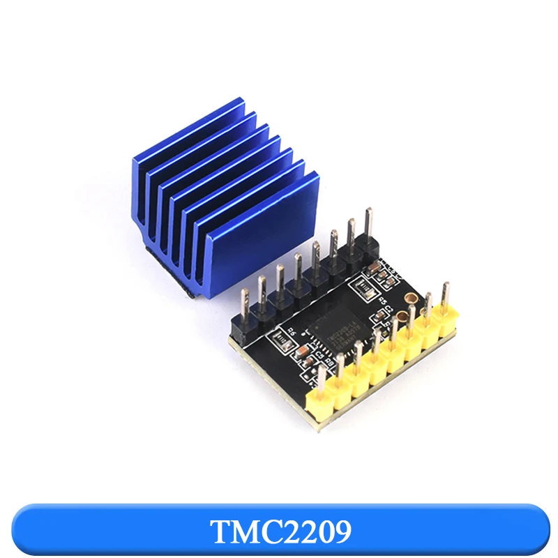 Controlador de Motor paso a paso con disipador de calor, piezas de impresora 3d, 2.5A, 256, división, impresión silenciosa, TMC2208, TMC2209,