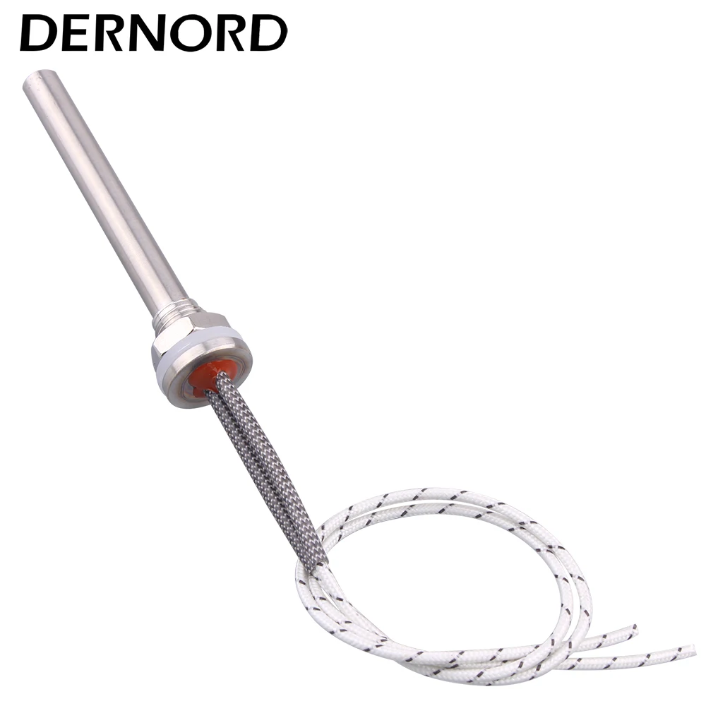 DERNORD 36v 48v Cartridge Heater M14 Stainless Steel DC Tubular Heater Resistance Immersion Water Heating Element 200w/400w