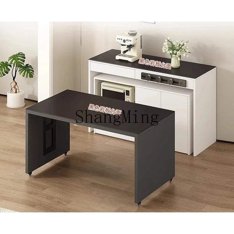 CLMovable Island Integrated Kitchen Island Dining Table Separate Bar Sideboard Integrated