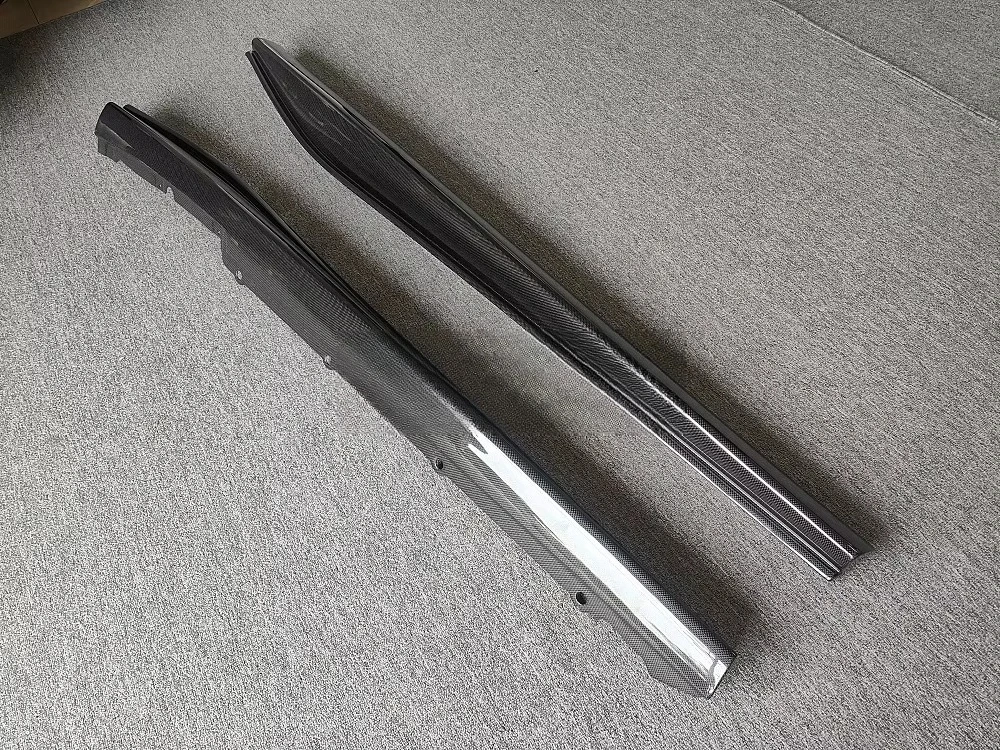 for upgrading Ferrari 296 with dry carbon fiber side skirts, small surrounds, door sills, body kit, pedals