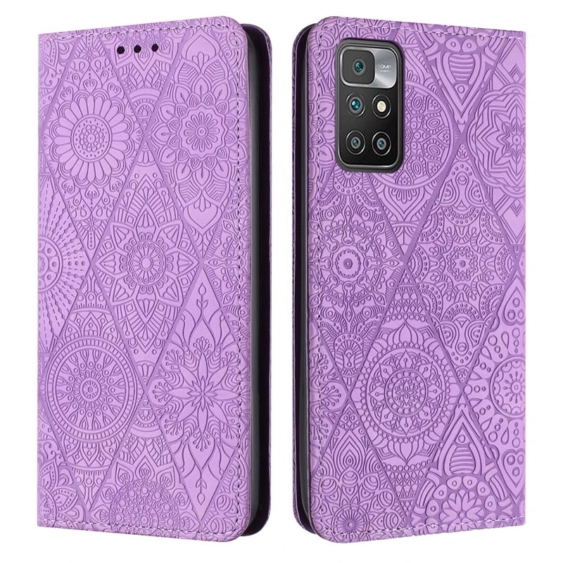 For Xiomi Redmi 10 Case Mandala Totem Leather Magnetic Case for Etui Xiaomi Redmi 10 Phone Cover Redmi10 2022 10C 10A Flip Funda