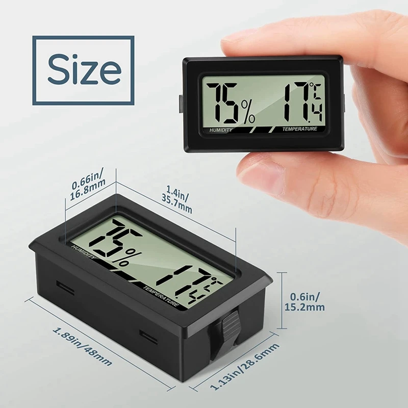 HUAJIAYI For MINI LCD Digital Thermo-Hygrometer Thermometer Hygrometer Indoor Humidity Meter For Office Baby Room Living Room