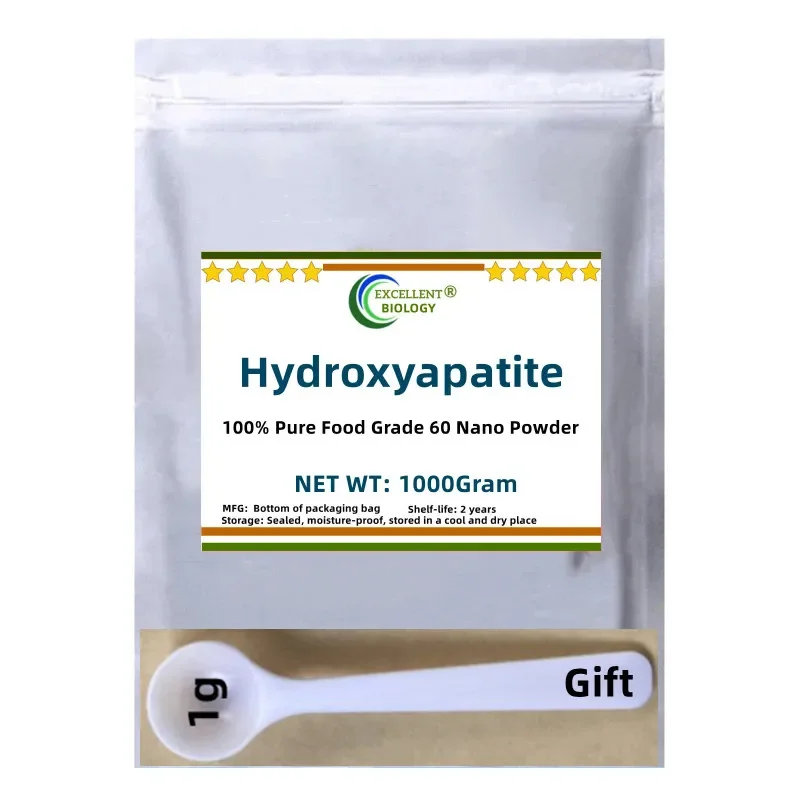 50g-1000g Food Grade Using for Toothpaste 100% Pure Hydroxyapatite 60 Nano Powder,Free Shipping